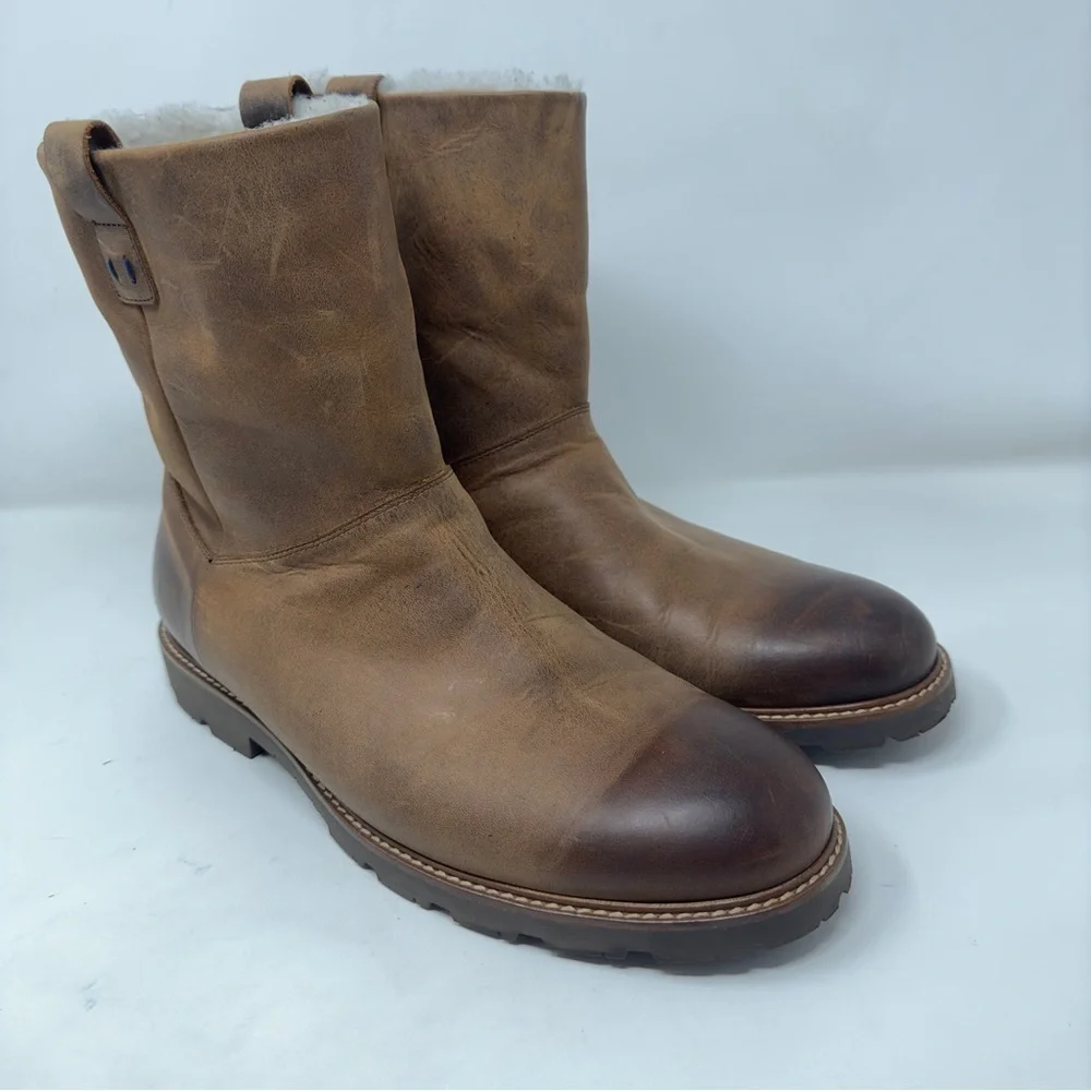 Ross & Snow Leather Shearling Boots
